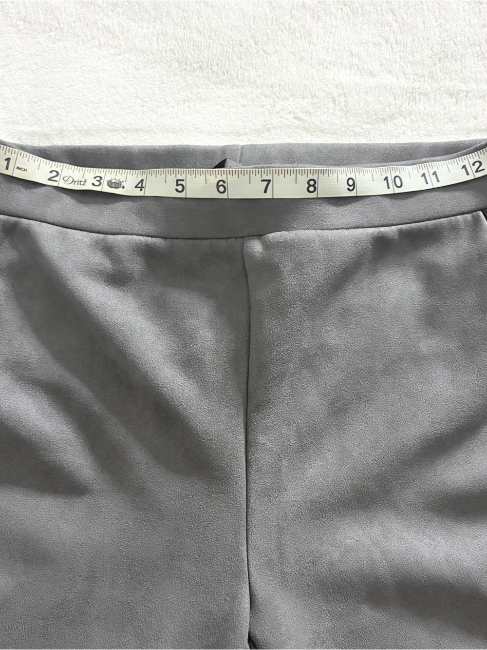 BEBE faux suede black and gray colorblock leggings - Picture 3 of 7